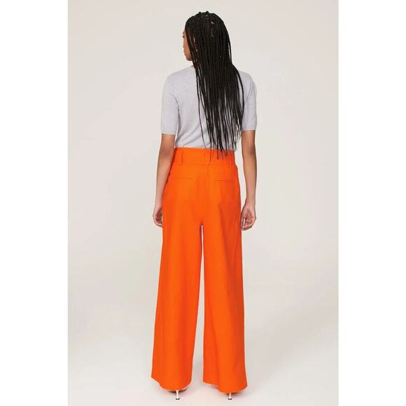 Eudon Choi Collective Orange High Waisted Pleated Pants – Size 0 - Picture 4 of 8